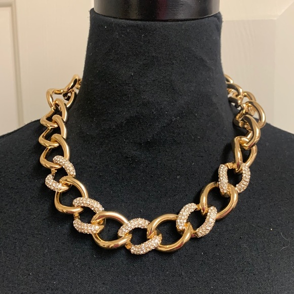 Necklace Gold with bling on chain, NWT, 22”. NWT - Picture 1 of 8